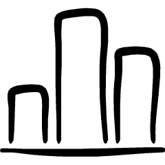 Analytics Graph Bar Vertical Icon from Freehand Set