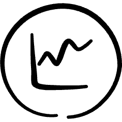 Analytics Graph Line Circle Icon from Freehand Set
