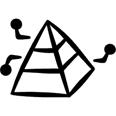 Analytics Graph Pyramid Icon from Freehand Set