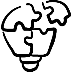 Business Coaching Idea Jigsaw Icon from Freehand Set