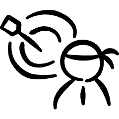 Business Coaching Target Icon from Freehand Set