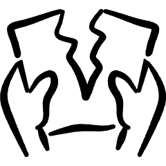 Business Contract Break Icon from Freehand Set