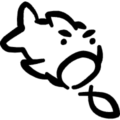 Business Metaphor Big Small Fish Icon from Freehand Set