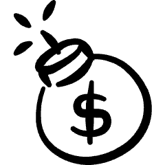 Business Metaphor Debt Bomb Icon from Freehand Set