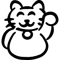 Business Metaphor Lucky Cat Icon from Freehand Set