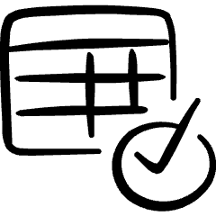 Business Workflow Data Table Approved Icon from Freehand Set
