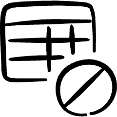 Business Workflow Data Table Disable Icon from Freehand Set