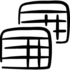 Business Workflow Data Table Duplicate Icon from Freehand Set