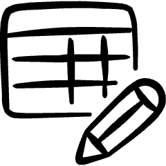 Business Workflow Data Table Edit Icon from Freehand Set