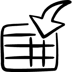 Business Workflow Data Table Insert Icon from Freehand Set