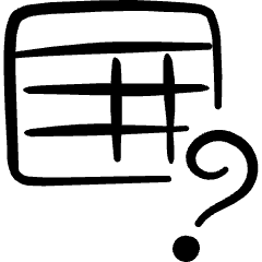 Business Workflow Data Table Question Icon from Freehand Set