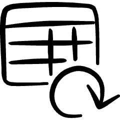 Business Workflow Data Table Reload Icon from Freehand Set