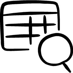 Business Workflow Data Table Search 2 Icon from Freehand Set