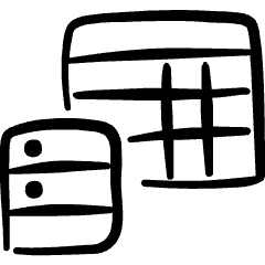 Business Workflow Data Table Server Icon from Freehand Set