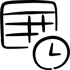 Business Workflow Data Table Time Icon from Freehand Set