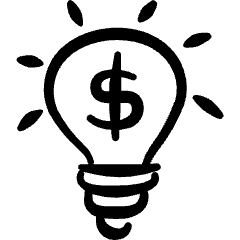 Business Cash Idea Icon from Freehand Set