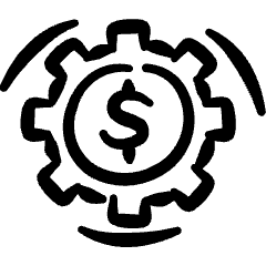 Business Cash Settings Icon from Freehand Set
