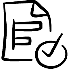 Data File Bars Check Icon from Freehand Set