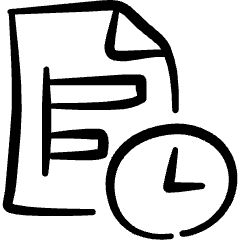 Data File Bars Clock Icon from Freehand Set