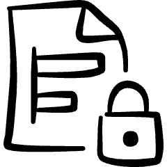Data File Bars Lock Icon from Freehand Set