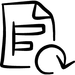 Data File Bars Refresh Icon from Freehand Set