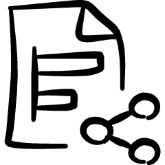 Data File Bars Share Icon from Freehand Set