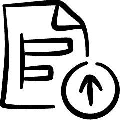 Data File Bars Upload Icon from Freehand Set
