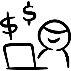 Monetization User Laptop Icon from Freehand Set