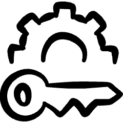 Optimization Settings Key Icon from Freehand Set