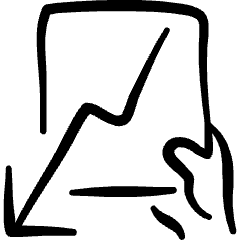 Performance Document Decrease Icon from Freehand Set