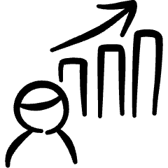 Performance User Graph Icon from Freehand Set