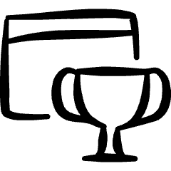 Seo Browser Trophy Icon from Freehand Set