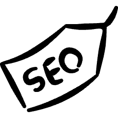 Seo Label Icon from Freehand Set