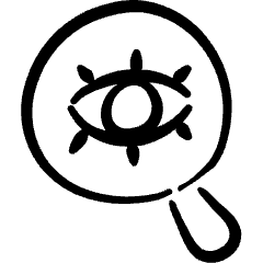 Seo Search Eye Icon from Freehand Set