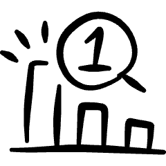 Seo Search Graph First Place Icon from Freehand Set
