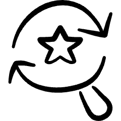 Seo Search Star Icon from Freehand Set