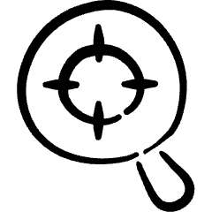 Seo Search Target Icon from Freehand Set
