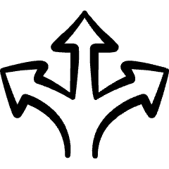 Strategy Split Direction Icon from Freehand Set