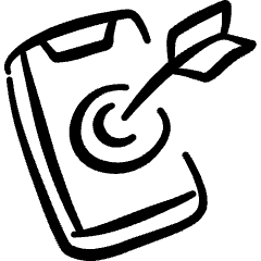 Strategy Target Center Phone Icon from Freehand Set