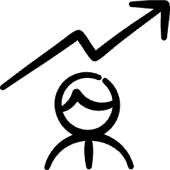 Trader Account Increase Icon from Freehand Set