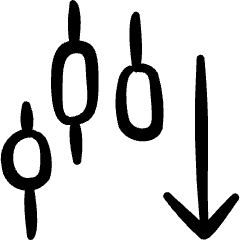 Trading Pattern Down Icon from Freehand Set