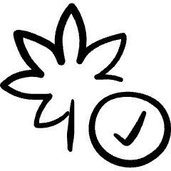 Cannabis Check Approved Icon from Freehand Set