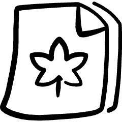 Cannabis File Icon from Freehand Set