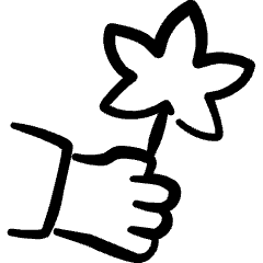 Cannabis Hand Hold Icon from Freehand Set