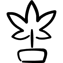 Cannabis Pot Icon from Freehand Set