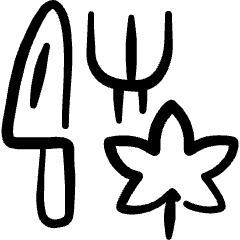 Cannabis Food Icon from Freehand Set