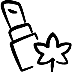 Cannabis Lipstick Icon from Freehand Set