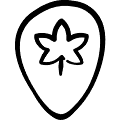 Cannabis Location Pin 2 Icon from Freehand Set