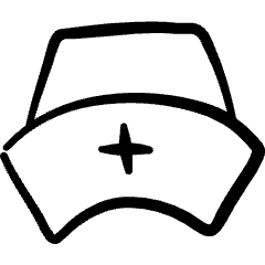 Cap Nurse Icon from Freehand Set