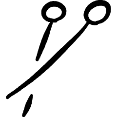 Clothes Design Knitting Stick Icon from Freehand Set